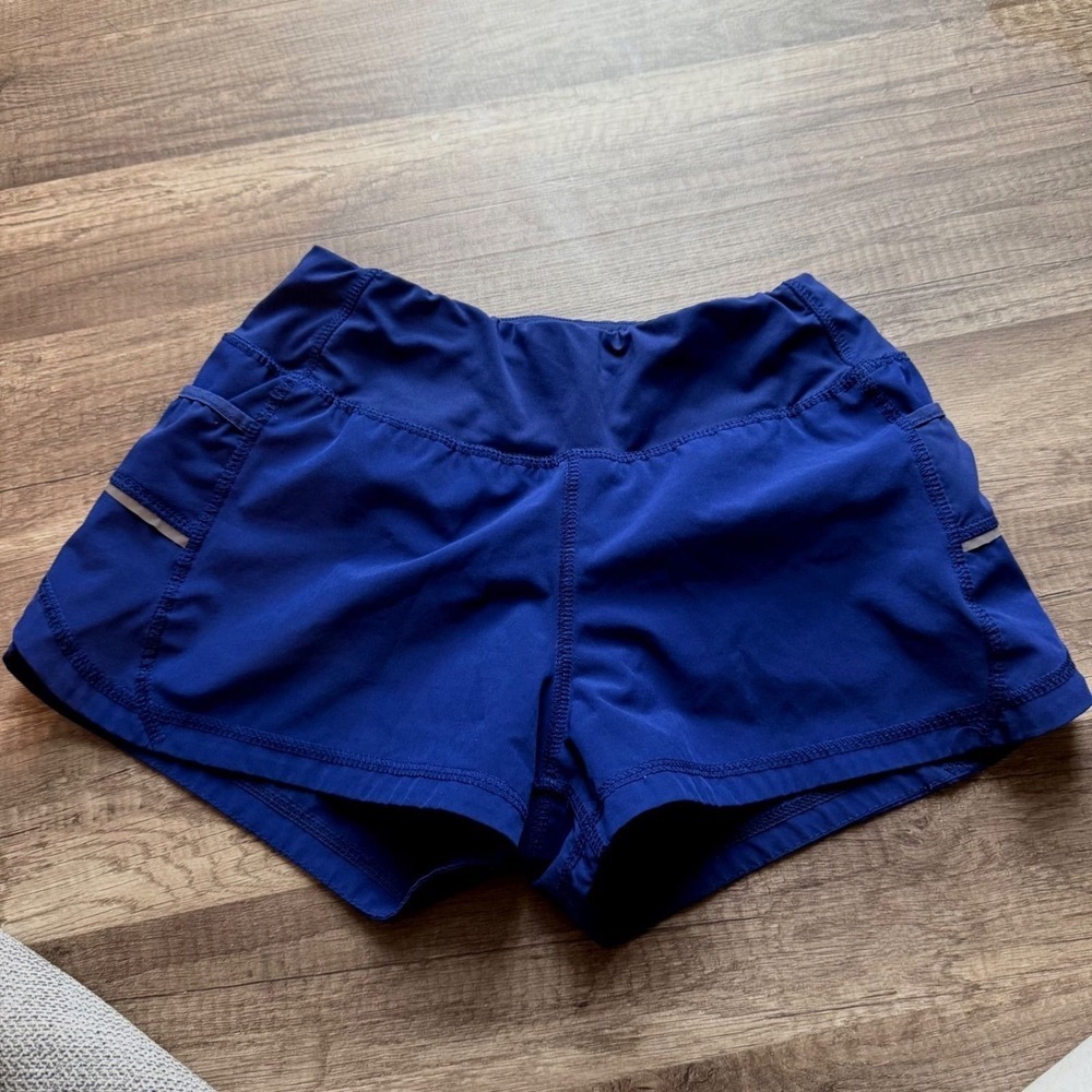 Body Glove Womens Royal Blue Active Running Shorts XS Pocket Reflective